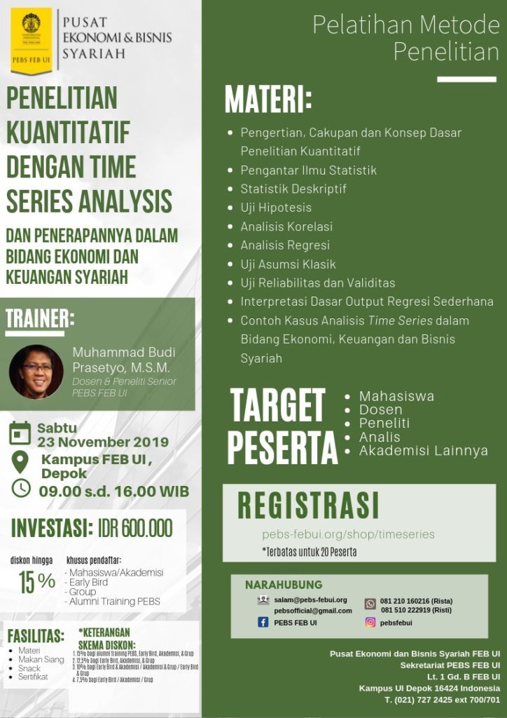 Penelitian Kuantitatif Dengan Time Series Analysis Pebs Feb Ui